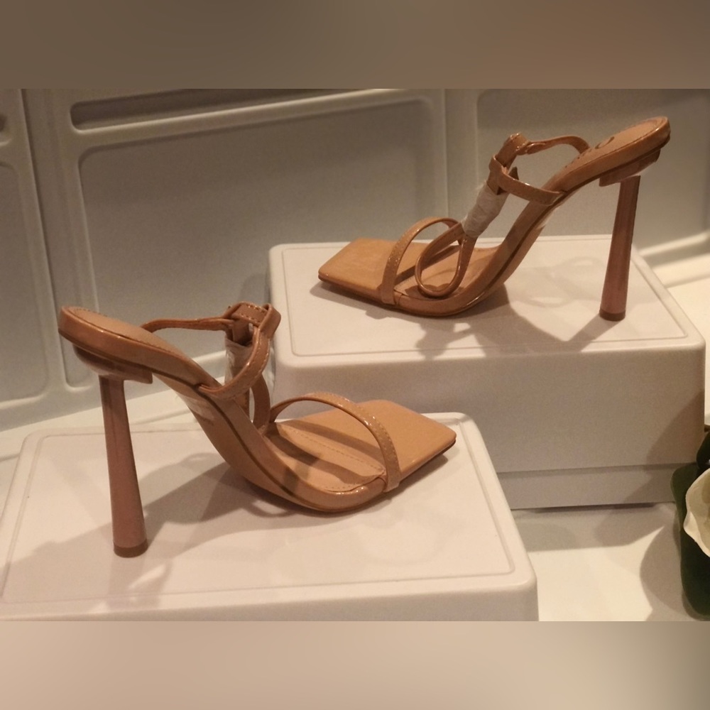 Forever 21 Tan Strappy Heels